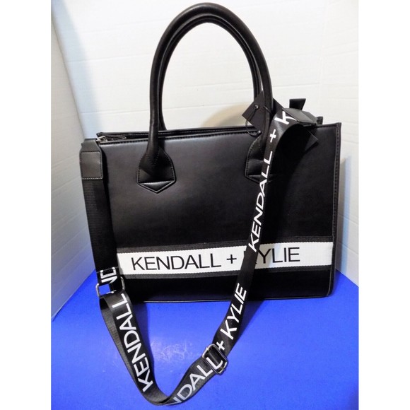 Kendall & Kylie Handbags - NEW Kendall + Kylie Black Handbag Tote Bag Removable Strap Purse Faux Leather